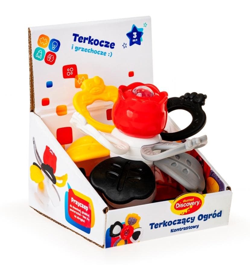Terkoczący ogród z przyssawką kontrastowy dla niemowląt