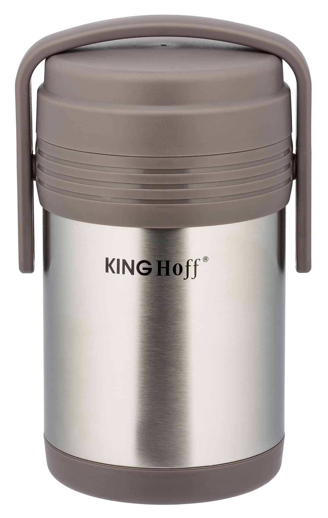 Termos obiadowy Kinghoff ze stali nierdzewnej z 3 pojemnikami