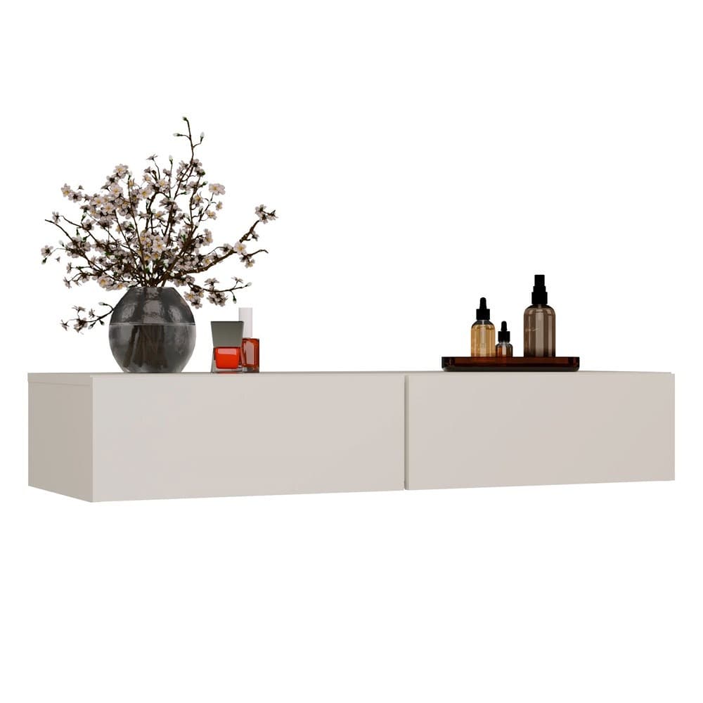 Toaletka kosmetyczna wisząca MIKA 110 cm z 2 szufladami, kolor kaszmir