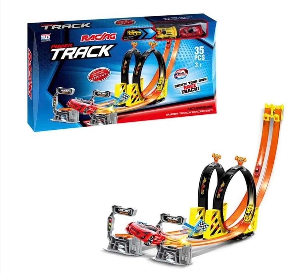 Tor wyścigowy z dwoma autami w zestawie SN008 AN01