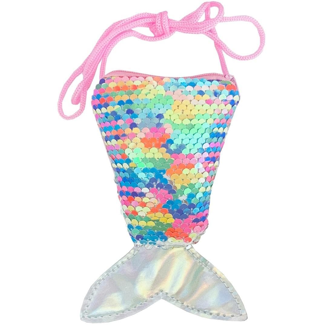 Torebka cekinowa ogon syreny tęczowe cekiny