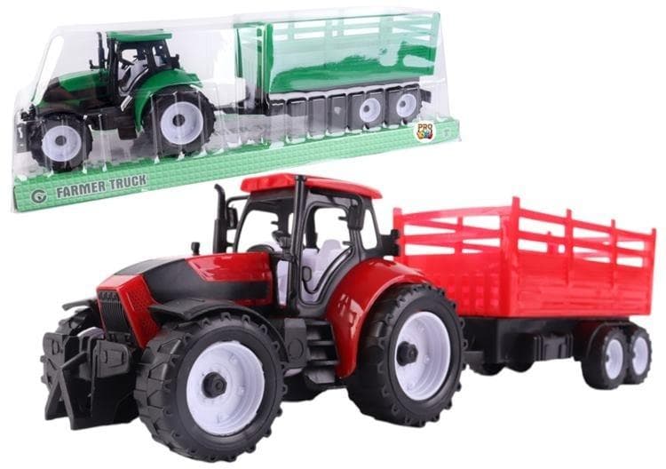 Traktor z przyczepą burtową mix kolorów