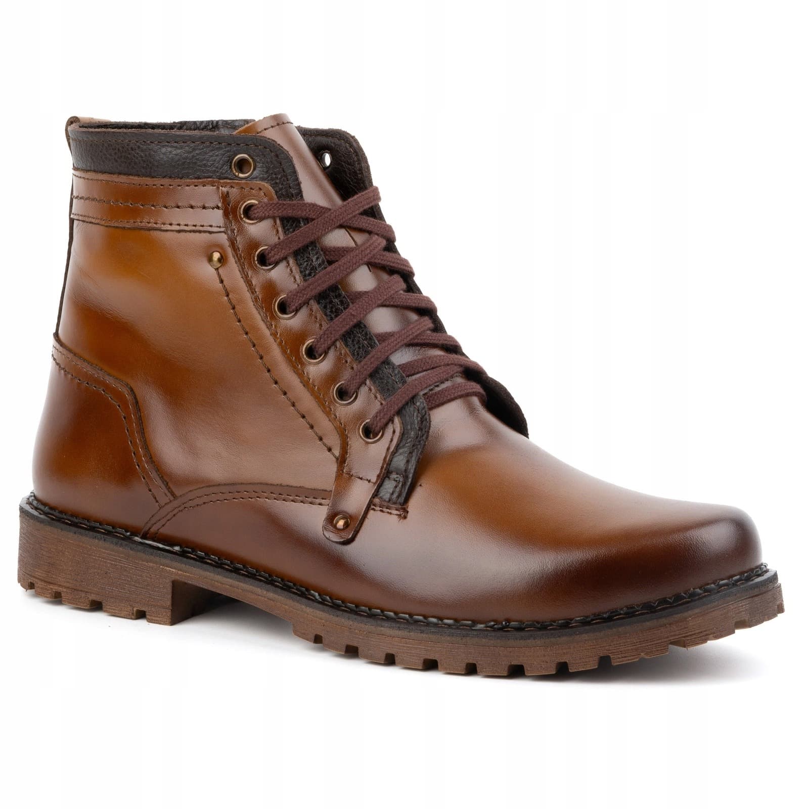 Trzewiki męskie brązowe rozmiar 42