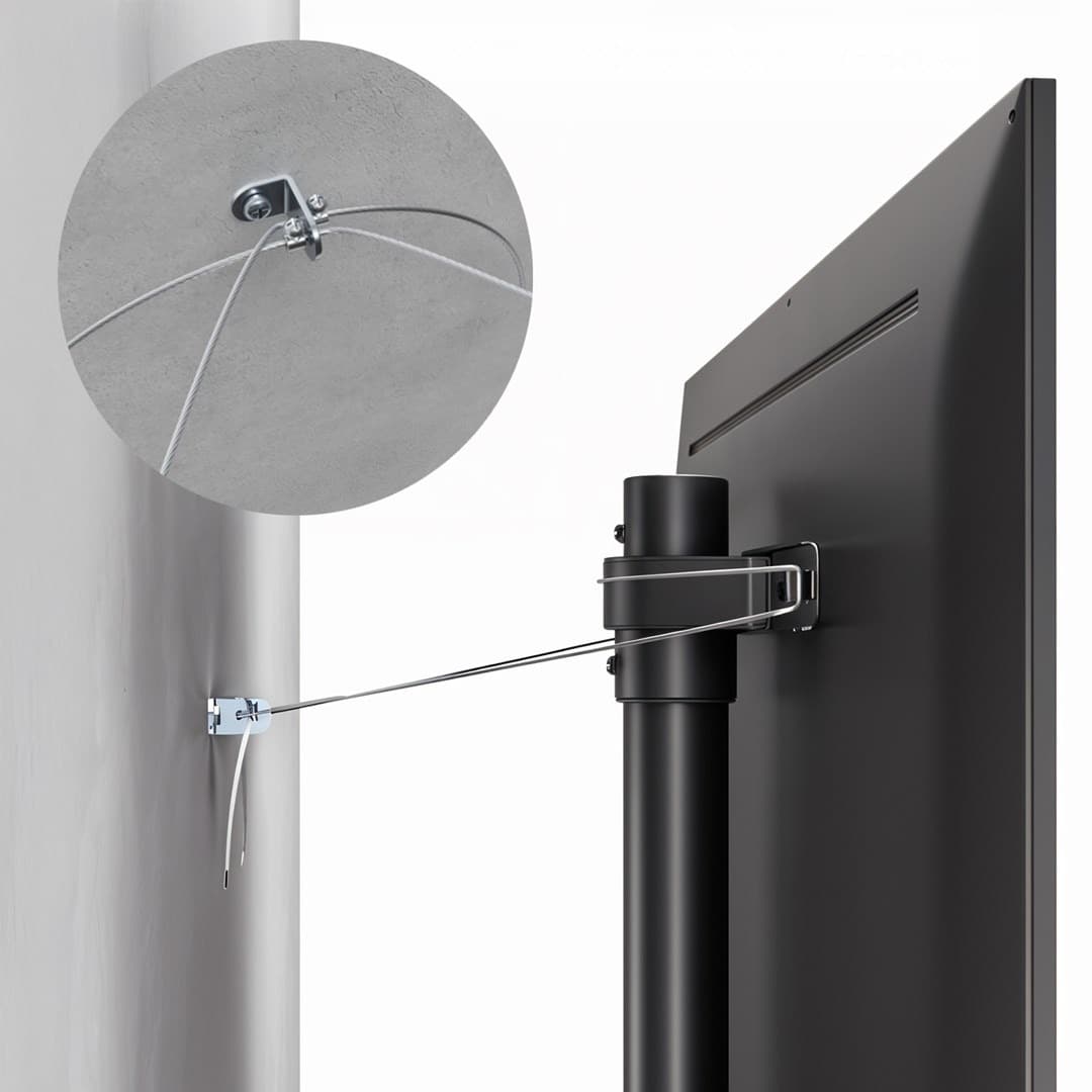 Maclean Uchwyt Stojak Podłogowy do TV 32-70 cali VESA 400x400 Max 40kg