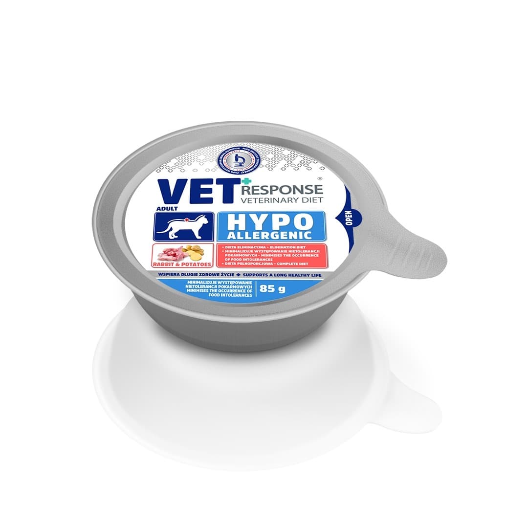 VET RESPONSE Hypoallergenic karma dla kota z królikiem 85g