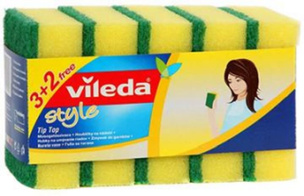 Vileda Zmywaki kuchenne Tip Top 3 sztuki + 2 sztuki