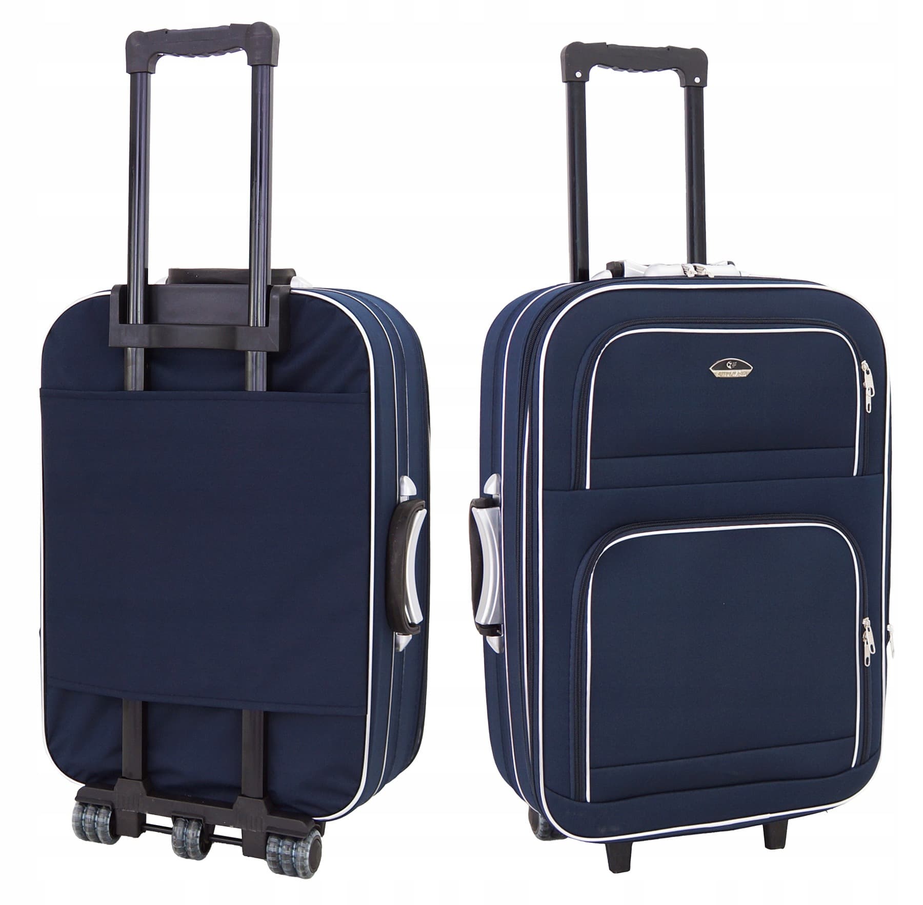 Walizka tekstylna mała granatowa 50 cm