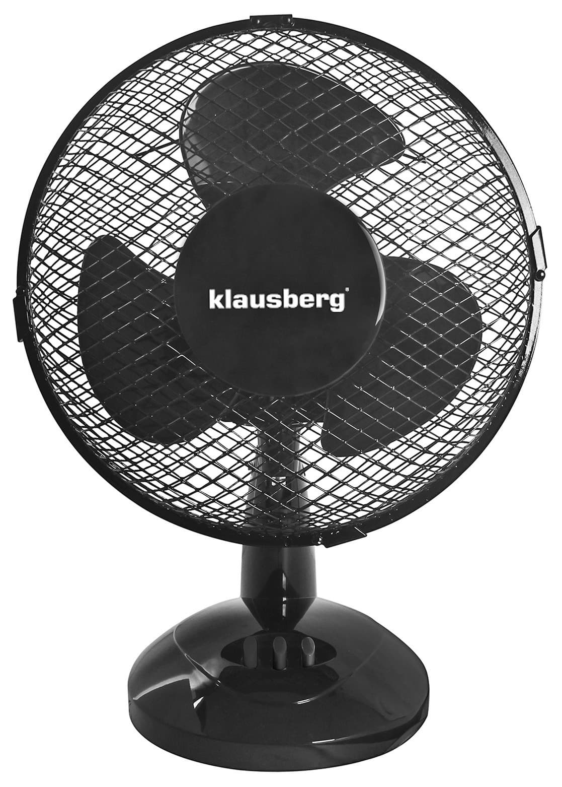 Wentylator biurkowy Klausberg, czarny, średnica 23 cm