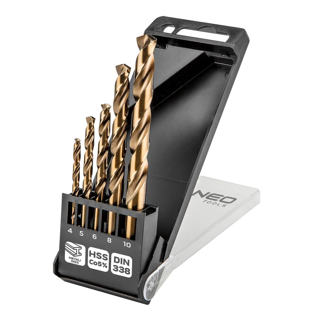 Wiertła do metalu HSS-Co 4.0 - 10 mm, 5 sztuk