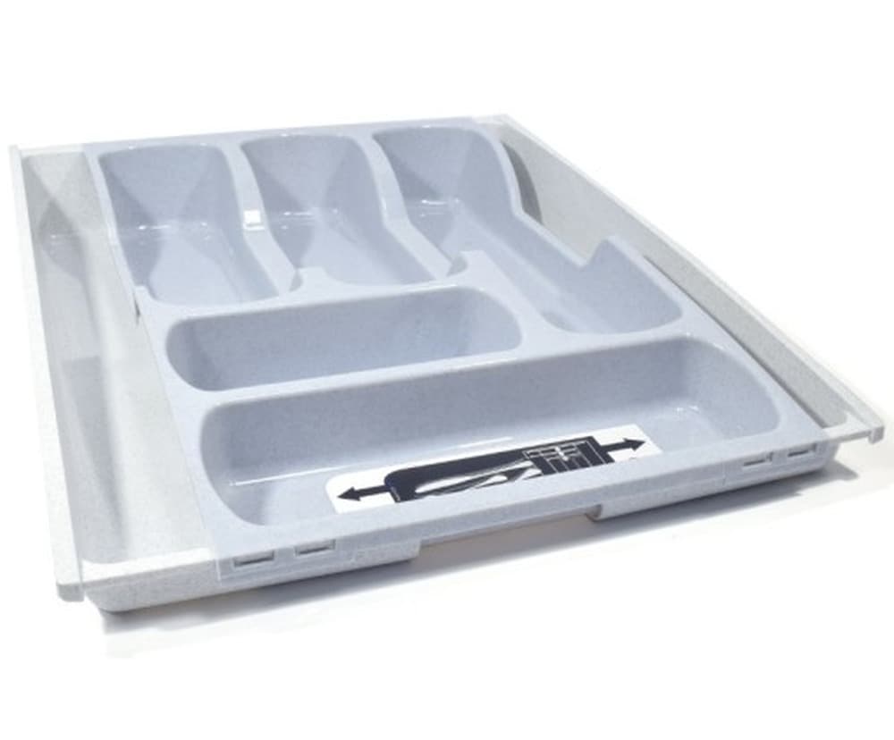 Wkład do szuflady rozsuwany szary regulowany