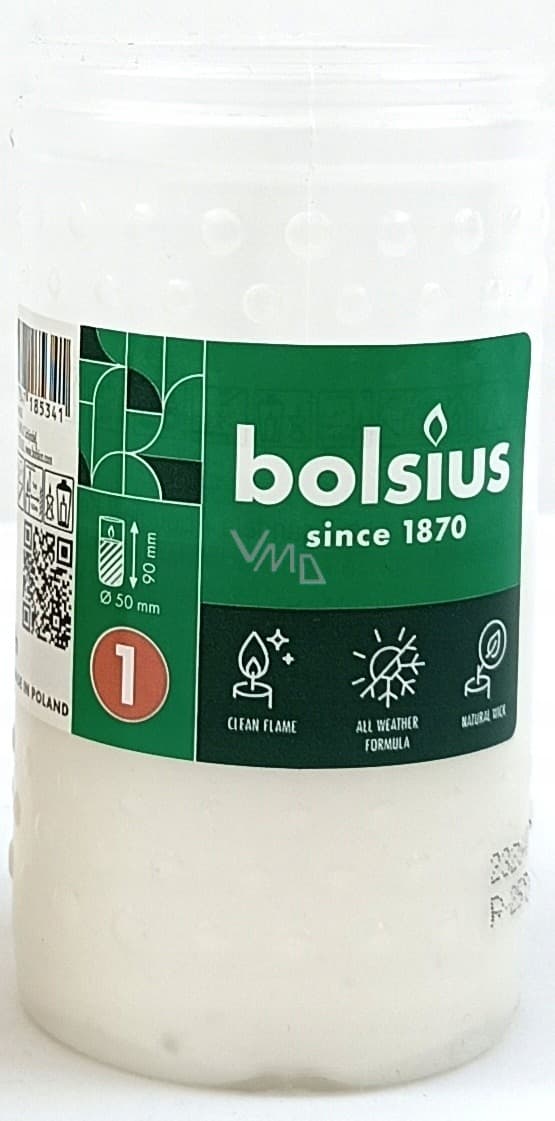 Wkład do zniczy Bolsius biały czas palenia 1 dzień