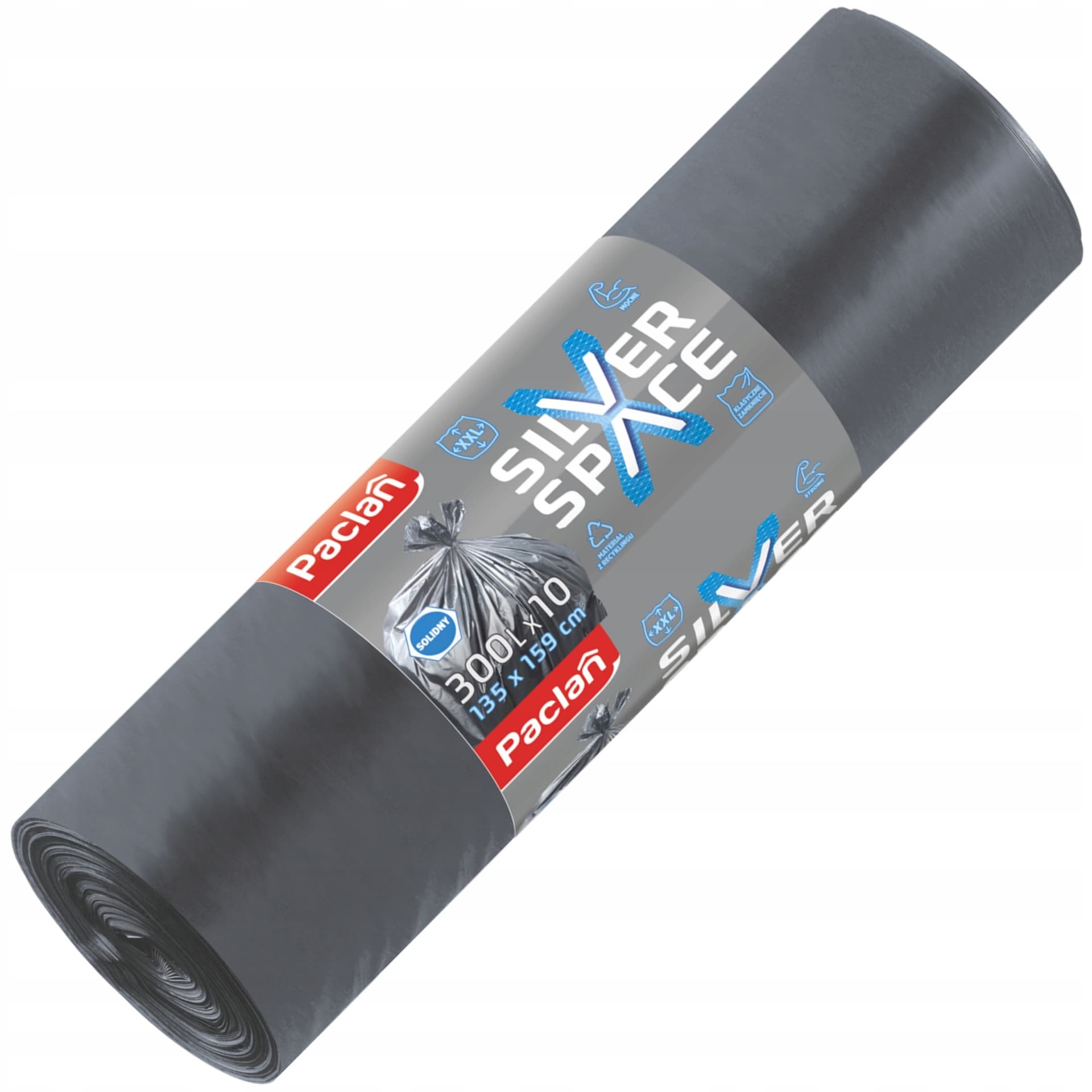Worki na śmieci Paclan Silver 300L 10 sztuk