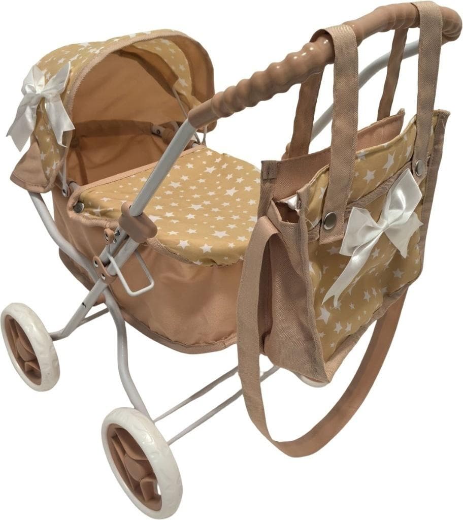 Wózek dla lalek głęboki z torbą do zabawy