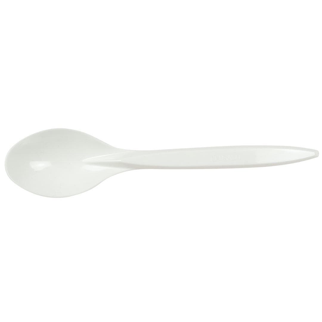 Łyżki wielokrotnego użytku białe 100 sztuk