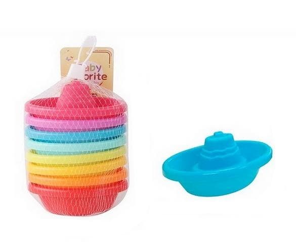 Kolorowe łódeczki do kąpieli dla dzieci 8 sztuk