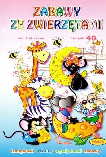 Zabawy ze zwierzętami - książka z łamigłówkami i zagadkami