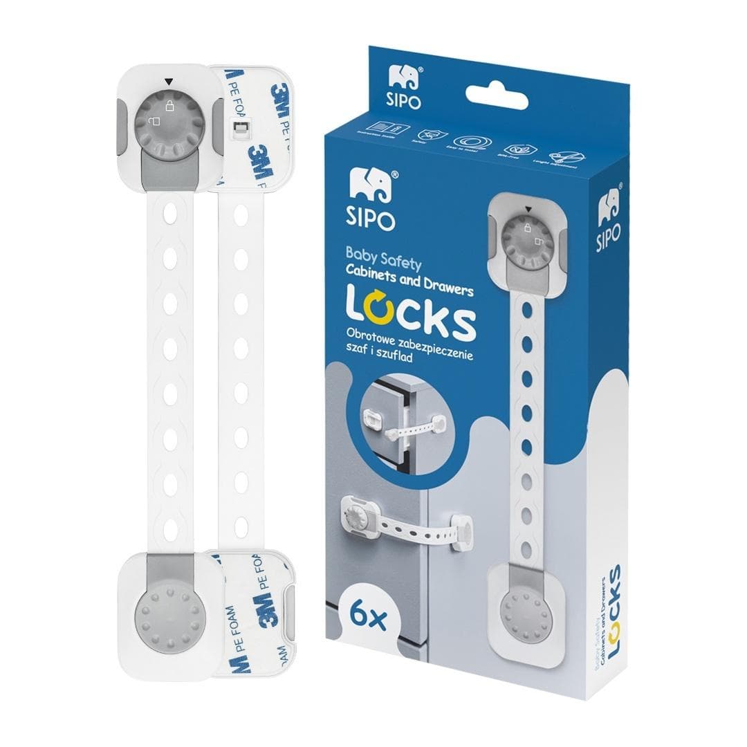 Zabezpieczenia do szafek i szuflad Smart Lock 6 sztuk