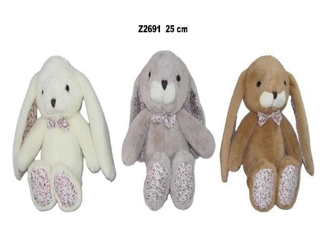 Zając dekoracyjny 25 cm MIX kolorów