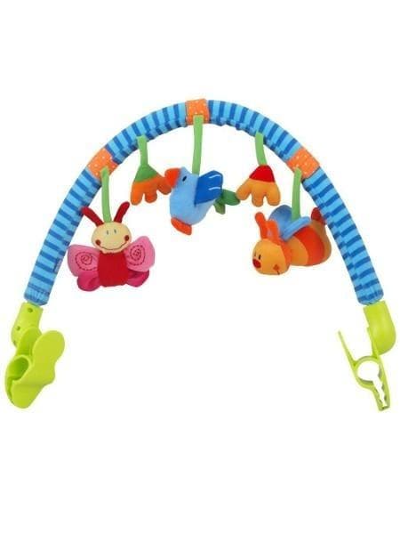 Pluszowa zawieszka do wózka dziecięcego Baby Mix Łąka z klipsami