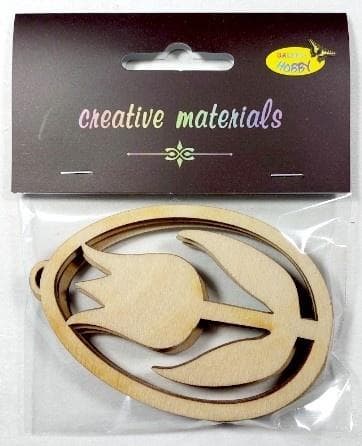 Zawieszki ozdobne pisanki z motywem tulipana 3 sztuki