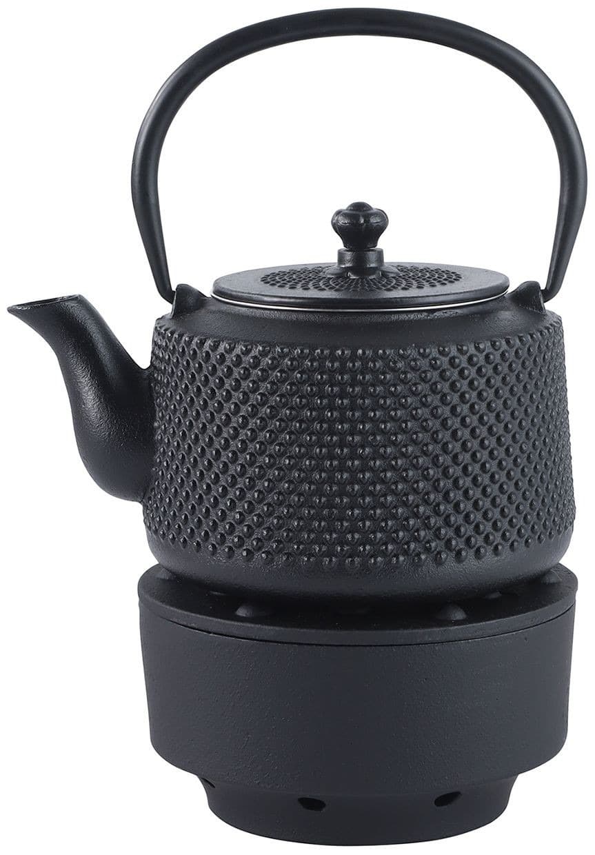 Żeliwny dzbanek do herbaty z filtrem i podgrzewaczem 0,8 l
