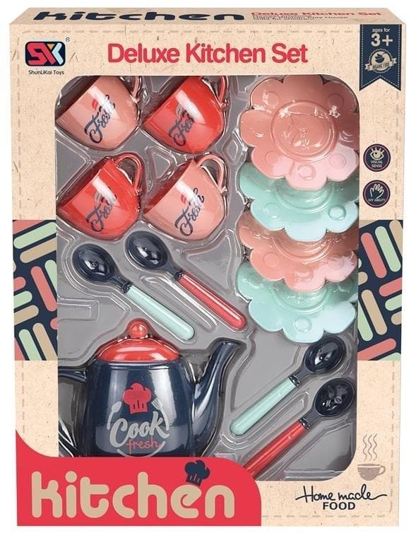 Zestaw do herbaty dla dzieci z czajnikiem i filiżankami