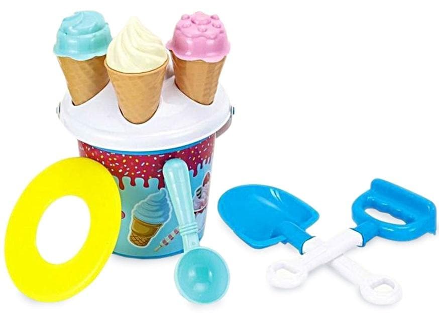 Zestaw do zabawy w piasku niebieski z akcesoriami