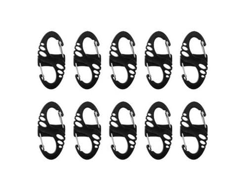 Zestaw karabińczyków S-Hook Mil-Tec - Czarny