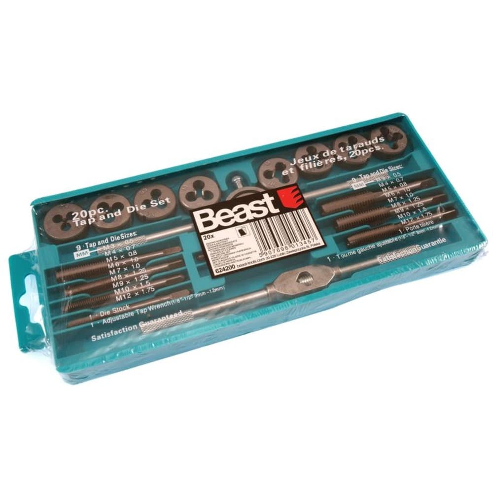 Zestaw narzynek i gwintowników metrycznych BEAST M3-M12 20 elementów
