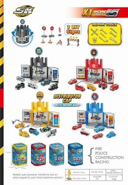 Zestaw parkingowy z różnymi wzorami