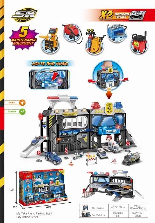 Zestaw Parking z akcesoriami dla dzieci