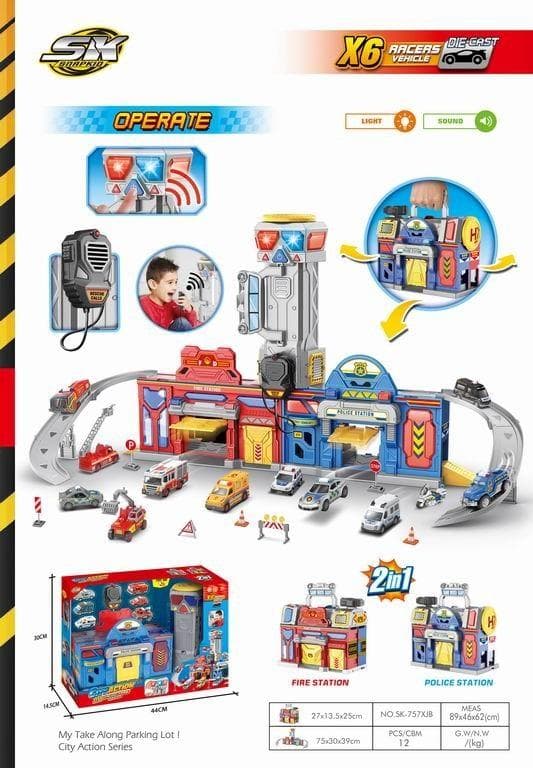 Zestaw Parking dla dzieci z akcesoriami