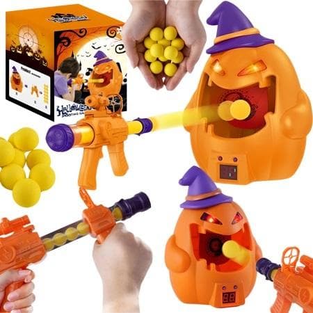 Zestaw strzelniczy z dynią halloweenową dla dzieci