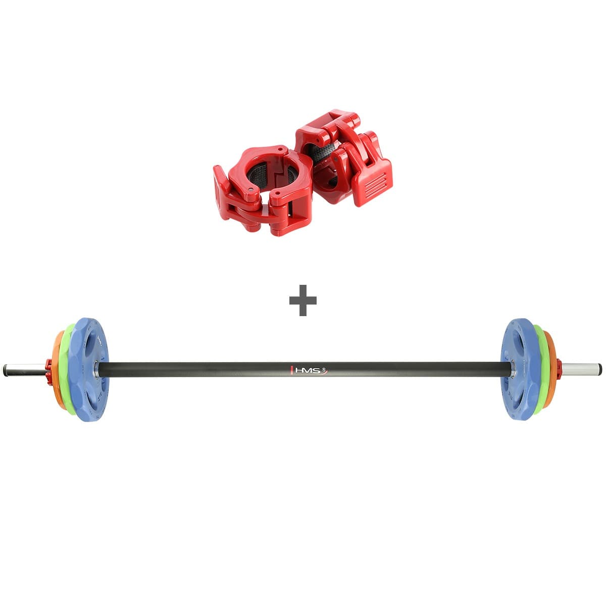 Zestaw sztangi 20 kg HMS SBP22 do treningu siłowego w domu