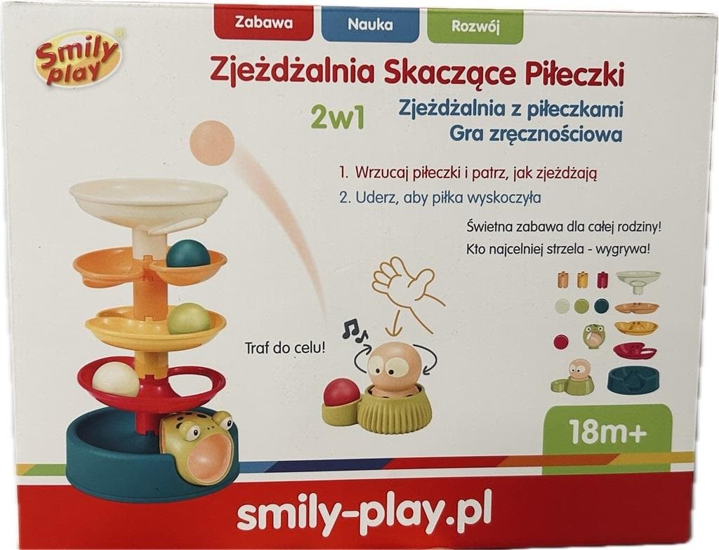 Zjeżdżalnia skaczące piłeczki 2w1 Smily Play