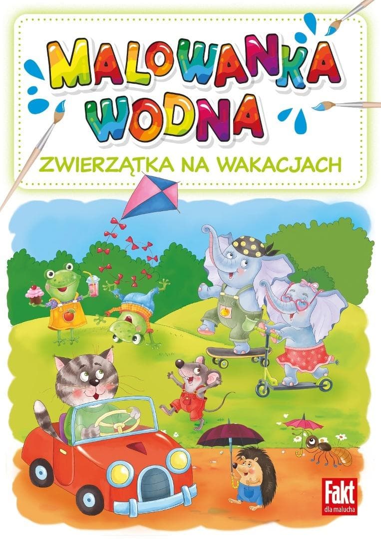 Zwierzątka na wakacjach Malowanka wodna dla dzieci