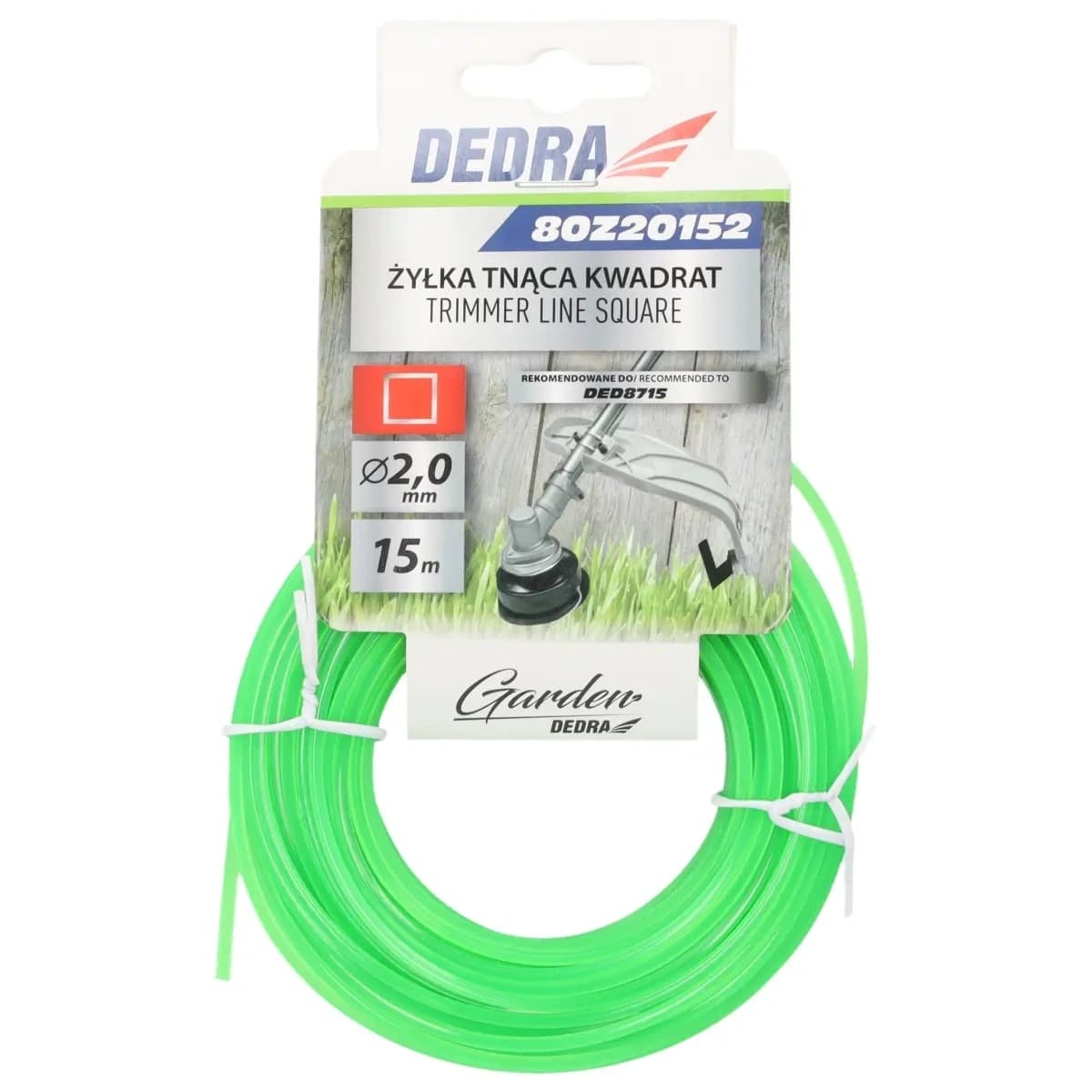 Żyłka tnąca kwadratowa 2,0mm x 15m